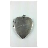 Sterling silver large heart locket