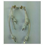 14k gold and baroque pearl earrings