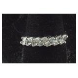 Sterling silver and clear stone ring size 9