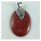 Sterling silver sponge coral charm pendant