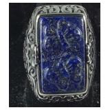 Size 8 lapis lazuli carved butterfly 25ct