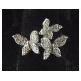 Size 7 diamond accent butterfly platinum coated