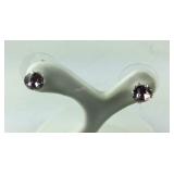 Sterling light amethyst color Swarovski crystal