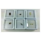 Six assorted gemstones