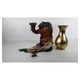 Home decor, includes vase (12.5"), camel statue