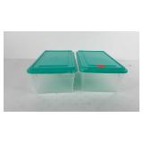 Two storage bins, 4" x 6" x 13"