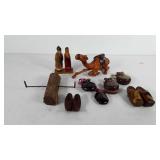 Home decor, includes leather wrapped camel, four