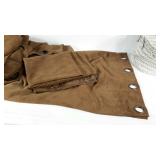 6 microfiber suede curtain panels, each measures