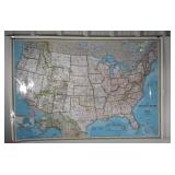 National Geographic laminated map of the United