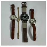 Group of four watches, Timex, Armitron, Citizen