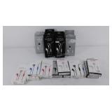 Group of earbuds, new in package