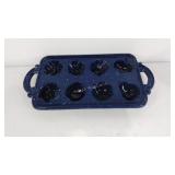 Cast iron baked enamelware muffin pan
