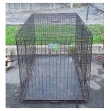 Large 2 Door Folding Pet Cage, 48x30x33" high