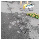 Plant Hanger, ground stake pole with 3 wire moss