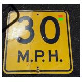 18" Road Sign, 30 MPH,