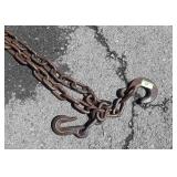 Log Chain with 2 mixed size hooks, about 12ft