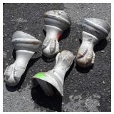 Set of 4 Early Cast Bathtub Feet, lions claw