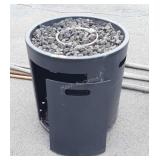 Outdoor Propane Firepit, aluminum base, 22diax25"