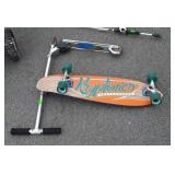 Two pc Lot. Razor Scooter, Kryptonics Skateboard,