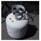 Propane tank with gas, fills full