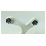 Sterling silver galaxy earrings