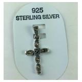 Sterling silver Marcasite cross pendant