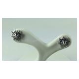 Sterling silver sun earrings
