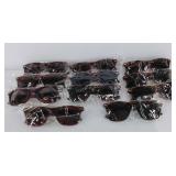 Eight pairs of plastic tortoiseshell sunglasses,