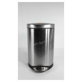 Stainless Wastecan, foot pedal, 17" tall