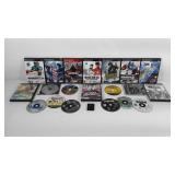 Play Station and Play Station 2 games, includes