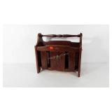 Wooden magazine rack, scratch on one side, 18.5"