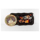 Advertising, Coca-cola,  two metal lap trays