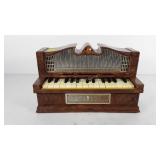 Electric golden pipe organ, works, 8" x 15"