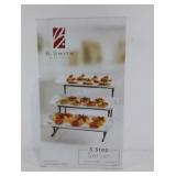 Iron and porcelain 3 step server, new in box