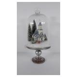 Christmas scene under dome, LED lights, storage