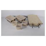set of ceramic oven to table baking dishes with