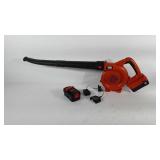 Black and Decker battery powered leaf blower with