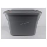 Storage tote, plastic with lid, 18 gallon