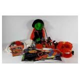 Halloween decor, windsock, witches, paper goods,
