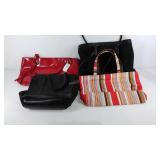 Four ladies handbags,  Ann Taylor, Neiman Marcus,