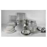 Cake pans and supports, heart shaped, round,