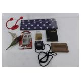 Two combination locks, stopwatch and more