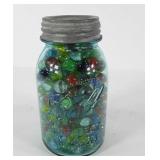 Ball perfect Mason jar with zinc lid and milk