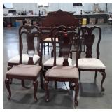 5 Queen Anne footed Dining Chairs, unmatched
