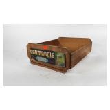 Normandie table grapes, wooden fruit crate, 17.5"