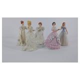 Group of five smaller Lenox porcelain figurines,