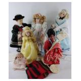 Group of six porcelain (5) and vinyl (1)