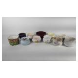 Group of ceramic planters, most 2-piece planters