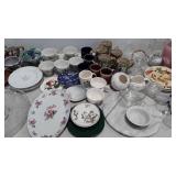 Cups, mugs, plates, platters, etc.