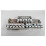 Golf balls, three dozen used Taylor Made golf